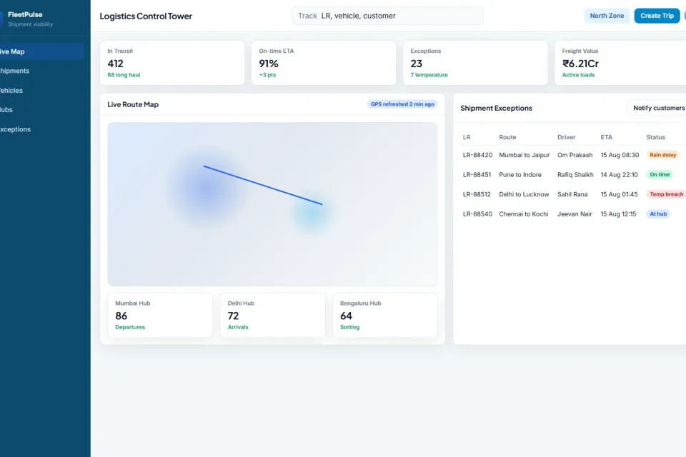 Logistics Tracking Portal preview