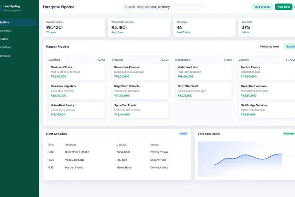 Sales CRM Platform preview