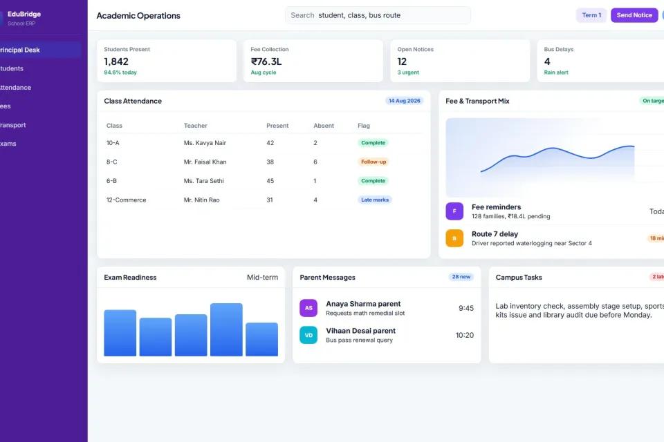 School Management Portal preview